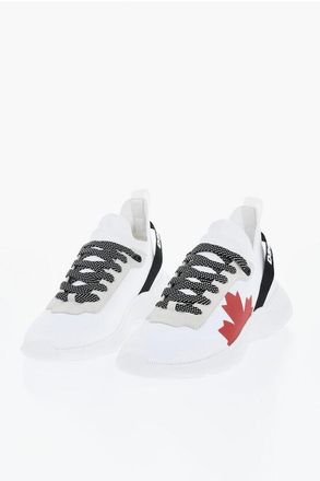 Dsquared2 Technical Fabric FLY Low-Top Sneakers with Contrasting Detai size 46