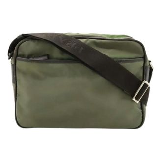 Prada Vintage, unisex, Groen, ONE Size, Leer, Pre-owned Vintage Leren Crossbodytas
