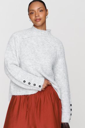 Pilcro Astrid Wool Blend Mock Neck Sweater