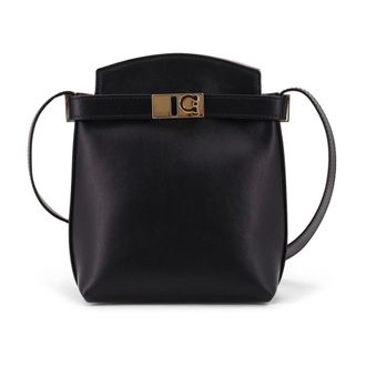 Ferragamo Mini Hug Bag - female - Ferragamo - Shoulder Bags - Black - ONE SIZE - Bags