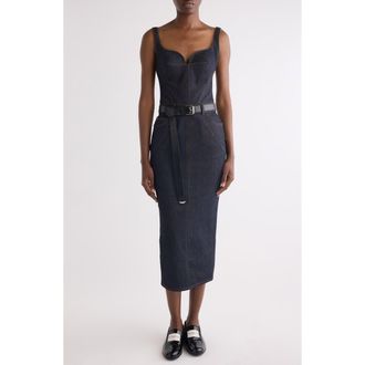 Givenchy Kick Back Stretch Denim Dress in Dark Blue at Nordstrom, Size 10 Us