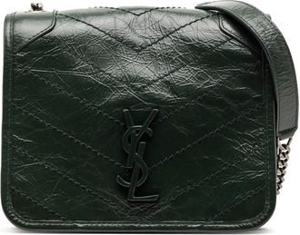 Saint Laurent Pre-owned Saint Laurent Crinkled Calfskin Niki Wallet on Chain TGR583103.0719