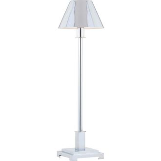 Jonathan Y Designs Roxy 26 Metal Shade LED Table Lamp in Chrome at Nordstrom