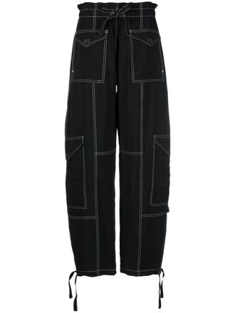 Ganni Cargo broek - Zwart
