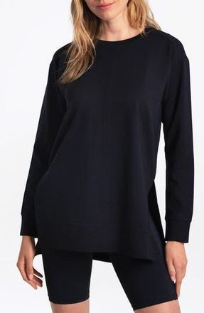Lole Mindset Long Sleeve Tunic Top in Black Beauty at Nordstrom Rack, Size Small