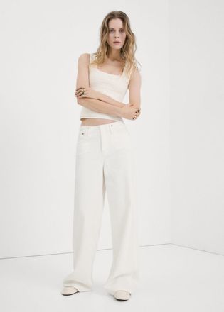 Mango Top maglia cocco grezzo - Donna - S - MANGO