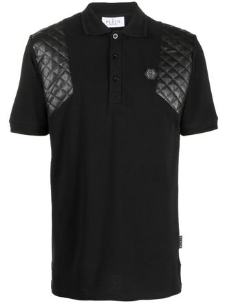 Philipp Plein Poloshirt verfraaid met stras - Zwart