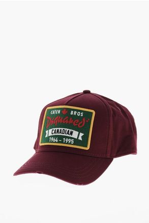 Dsquared2 Cotton Gabardine Baseball Cap With Logo Patch size One Size