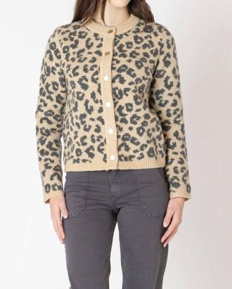 Dex Clothing Golden Wild Side Cardigan In Leopard Print
