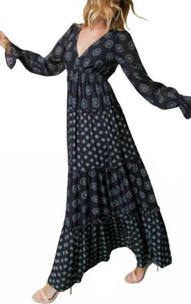 Flying Tomato Printed Maxi Dress In Black