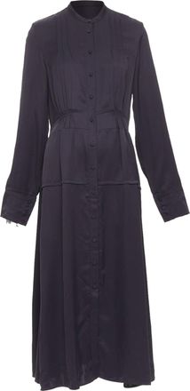 Jil Sander Pleated Long Sleeve Shirt Dress