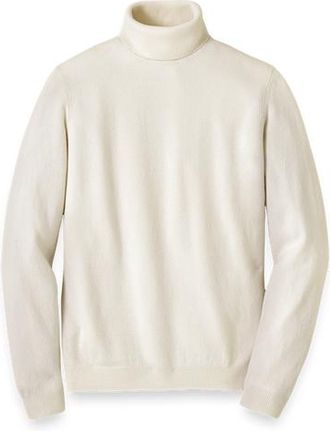 Paul Fredrick Cashmere Turtleneck Sweater in Ivory at Nordstrom, Size X-Large
