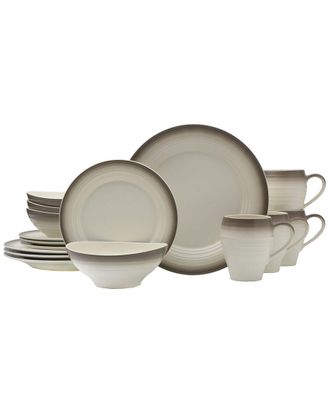 Mikasa Swirl 16Pc Dinnerware Set, Service For 4