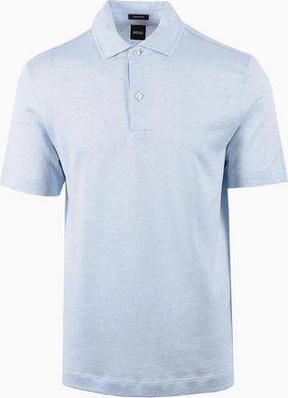 HUGO BOSS Mens Boss Black H PRESS POLO LIGHT PASTEL BLUE - Size: 42