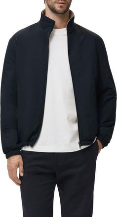 Mango Reversible Water Repellent Jacket in Navy/Grey at Nordstrom, Size Medium