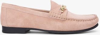 Tommy Hilfiger Womens Chain-Link Suede Loafer - Pink - US 6.5 / EU 37