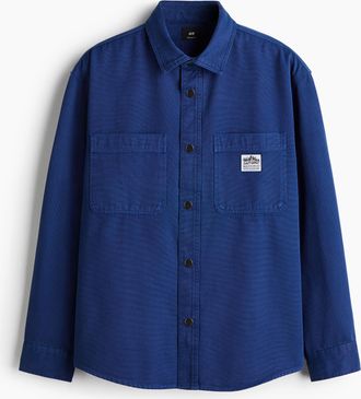 H&M Canvas-Overshirt in Oversized Fit - Blue