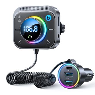 OEM Transmisor Fm Bluetooth Para Radio De Coche, Cargador R&aacute;pido Usb, Reproductor Mp3 Manos Libres