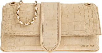 Jacquemus Le Bambino Chaine Schoudertas - Dames - Schoudertassen - Beige - ONE Size - Katoen - Tassen