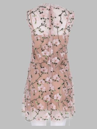 Self Portrait Floral Embroidered Dress - Pink