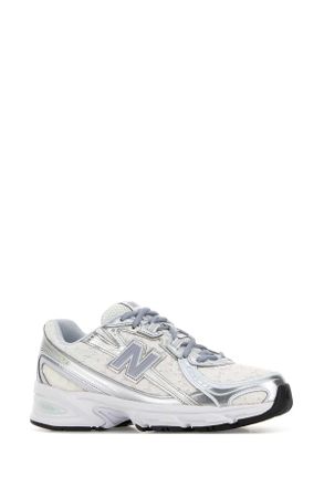 New Balance Two-Tone Lace and Rubber Sneakers - Silver
