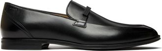 Bally almond-toe leather loafers - men - Calf Leather/Calf Leather/Calf Leather - 43 - Black