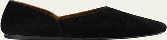 Khaite Jane Suede Ballerina Flats