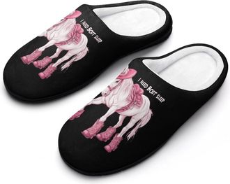 Generic Boot Horse Mens Slippers Comfortable And Non-slip Cotton Slipper Shoe for House