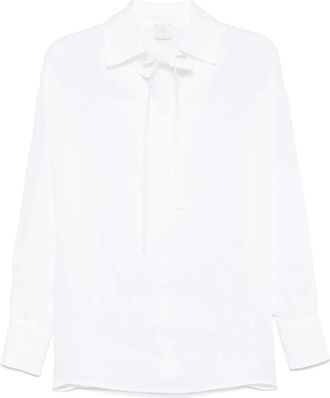 Eleventy Blusa in lino - Bianco