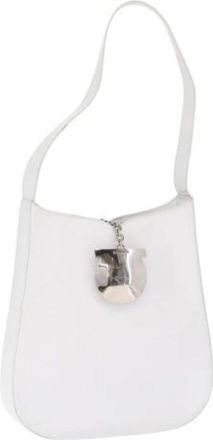 Ferragamo Pre-owned Shoulder Bags, female, White, Size: ONE SIZE Pre-owned Leather Shoulder Bag