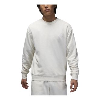 Nike Jordan Air Jordan Classic Flying Solid Color Fleece Lined Round Neck Sweatshirt White FQ1865-133