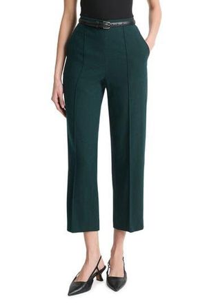 Vince Crop Pleated Brushed Wool Blend Pull-On Pants in Sea Onyx at Nordstrom Rack, Size Medium
