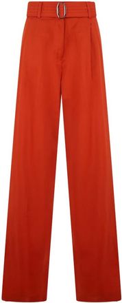 Moorer Lorian Wijde Broek - Dames - Wijde Broeken - Rood - XS - Katoen - Broeken