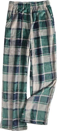 Generic Womens Fleece Pyjama Bottoms Cozy Soft Flannel Pajamas Pants Warm Winter Sleepwear Lounge Trousers Elastic Waist Long Sleep Pants Thicken Plush Comfy 