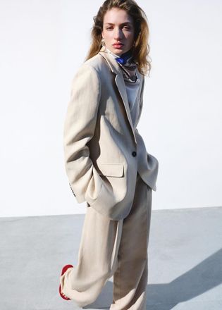 Mango Blazer completo dritto sabbia - Donna - XS - MANGO