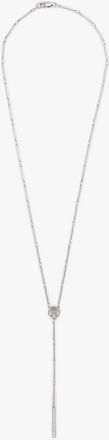 Tommy Hilfiger Womens Crystal Accent Lariat Necklace - Grey