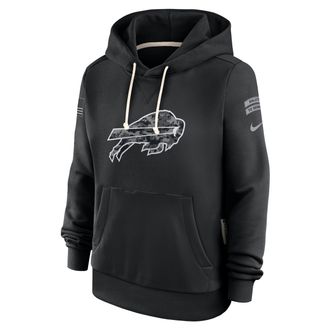 Nike Buffalo Bills Salute to Service Sideline Nike Womens Dri-FIT NFL Pullover Hoodie in Black | 03C300AA24-CYB