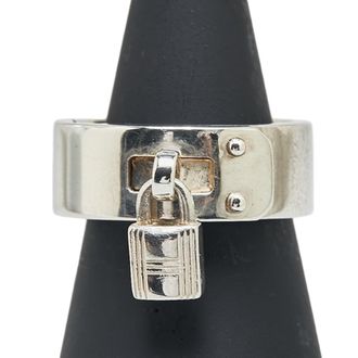 Herm&egrave;s Silver Silver 925 Band Ring (Pre-Owned)