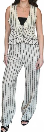 Vintage Havana Goddess Knit Wide Leg Pants In White