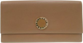 Bulgari Brown Leather Long Wallet (Bi-Fold) (Pre-Owned)