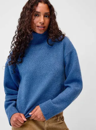 Twik Womens Boxy-fit turtleneck sweater