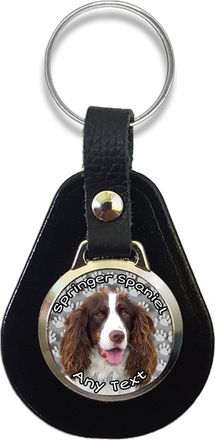 Generic Personalised Springer Spaniel Keyring Any Text Key Fob Birthday Gift R201