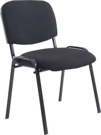 Clp Silla con patas de metal y asiento en tela negro