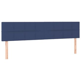 vidaXL Cabecero Con Led De Tela Azul 180x5x78/88 Cm Vidaxl