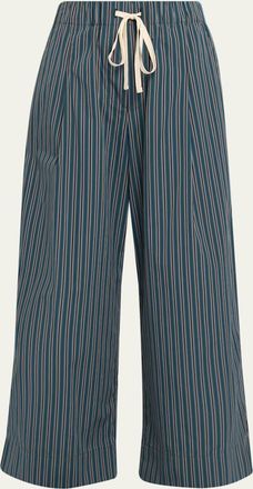 A.L.C. James Striped Cotton Drawstring Pants
