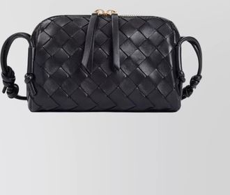 Bottega Veneta leather intrecciato crossbody bag