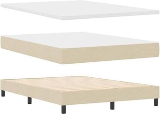 vidaXL Vidaxl - Cama Box Spring Con Colch&oacute;n Con Colch&oacute;n Crema 160 X 200 Cm