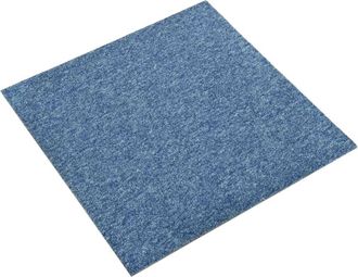 vidaXL Alfombra 20 Uds. Azul 50 X 50 Cm 100% Polipropileno Vidaxl