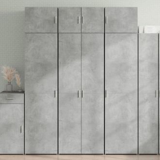 vidaXL Vidaxl - Armario De Madera De Ingenier&iacute;a Gris Hormig&oacute;n 70x42,5x225 Cm