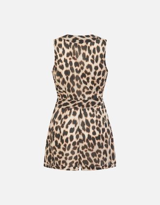 Nooki Design Womens Amara Playsuit - Leopard - Multi - Size: 10/8